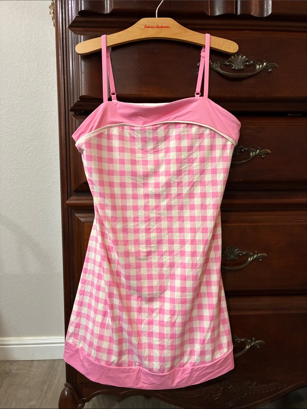 All In Motion Pink & White Gingham Tennis Dress Medium
